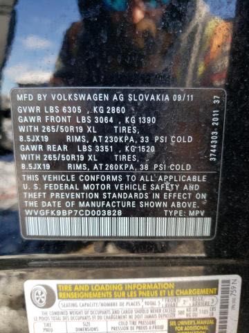 Volkswagen TOUAREG V6 TDI 2012