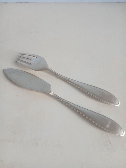 Srebrne sztućce niemieckie WMF 90, srebrne platery