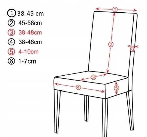 Pokrowce na krzesła czarne gładkie zestaw komplet 4 sztuki elastyczne
