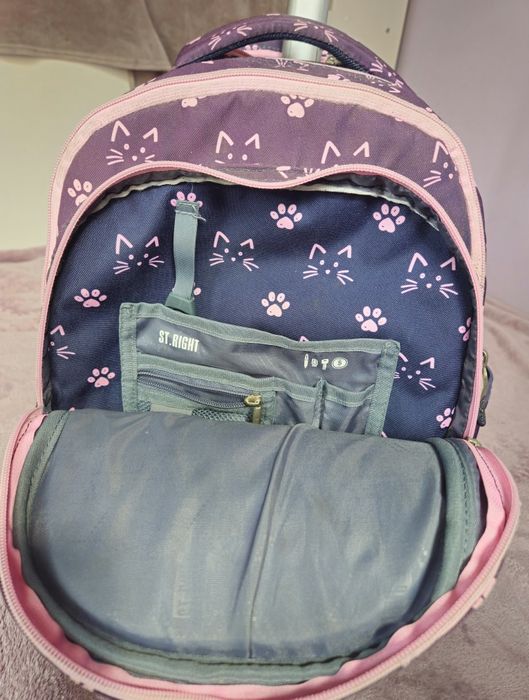 ST.RIGHT Plecak na kółkach szkolny wielokomorowy KOTY