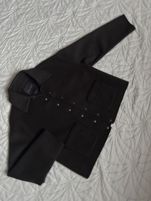 Вовняне вкорочене пальто жакет Massimo Dutti s/m