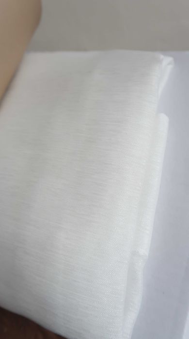 Action firanka zasłona woal 140x260 cm biała okrągłe metalowe przeloty