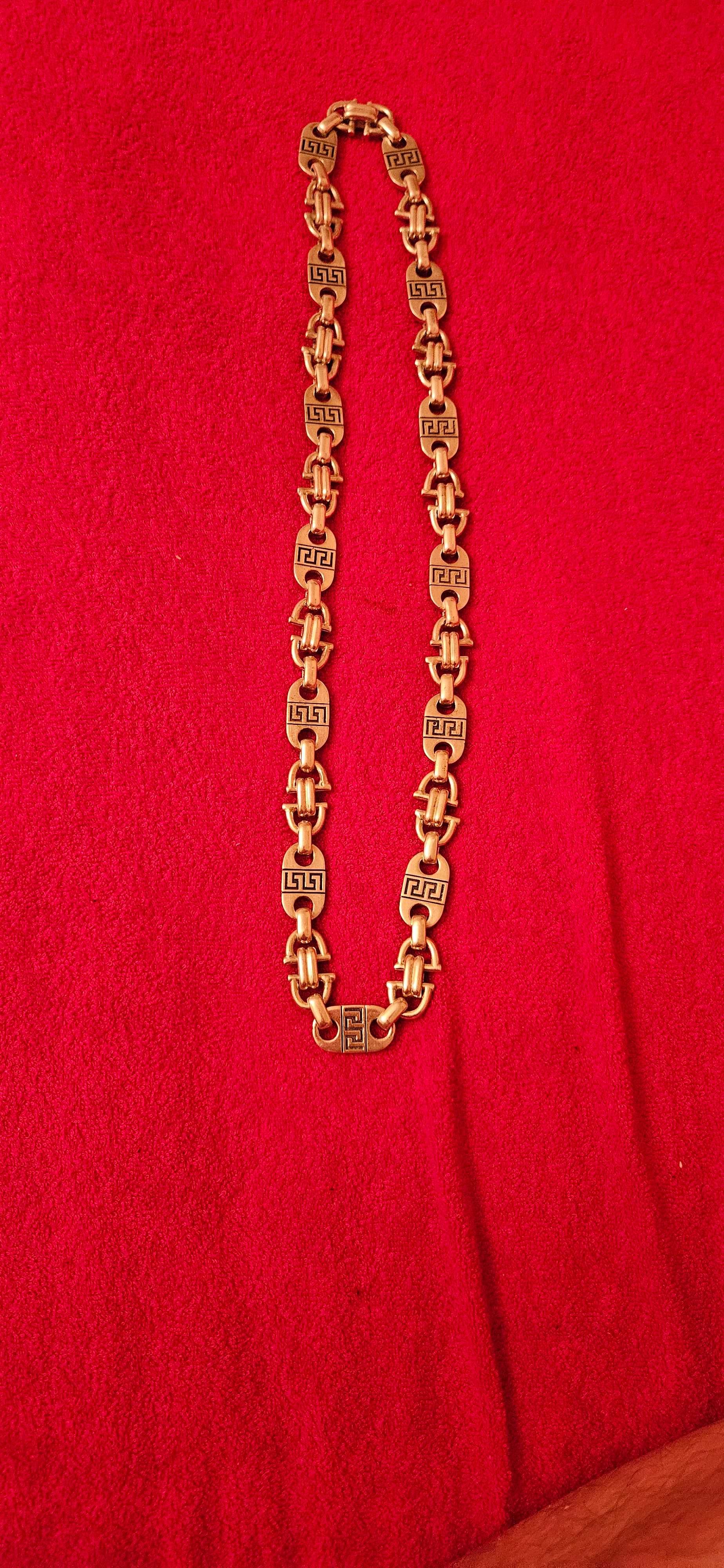 Srebrny łańcuch Versace 240 g i bransoletka 80 g