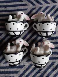 NOWE 4x figurka bunnycuppy home & you home&you królik wielkanoc