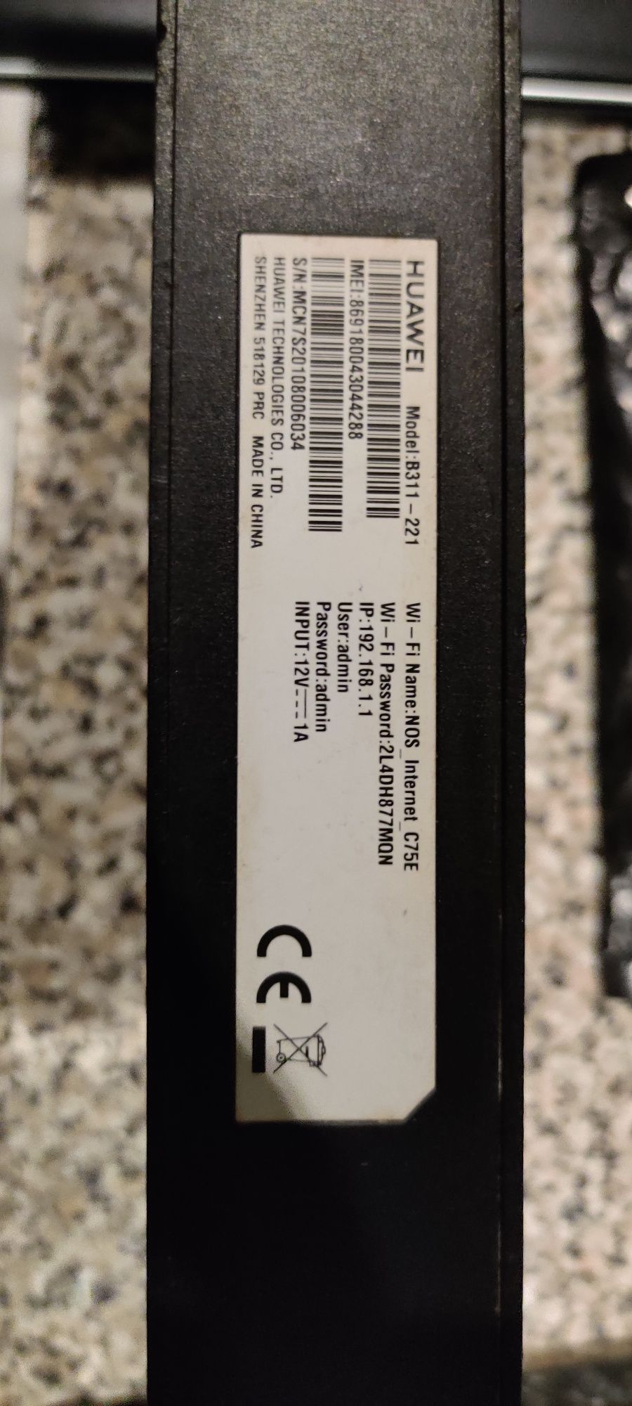 Modem / Router Wifi 4G LTE Huawei B311 bloqueado á NOS