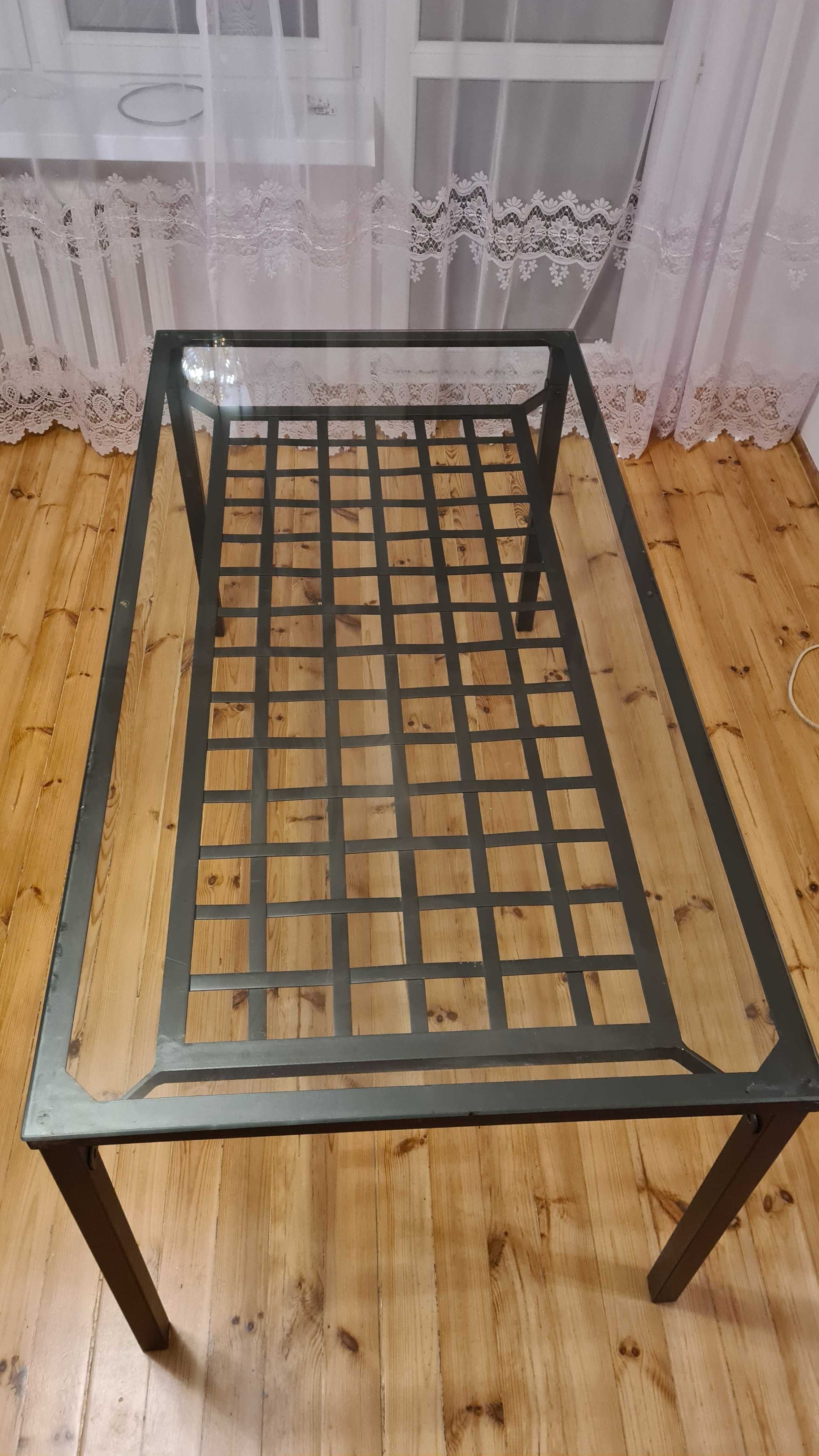 Stół stolik kawowy Ikea Granas loft loftowy metalowy czarny vintage