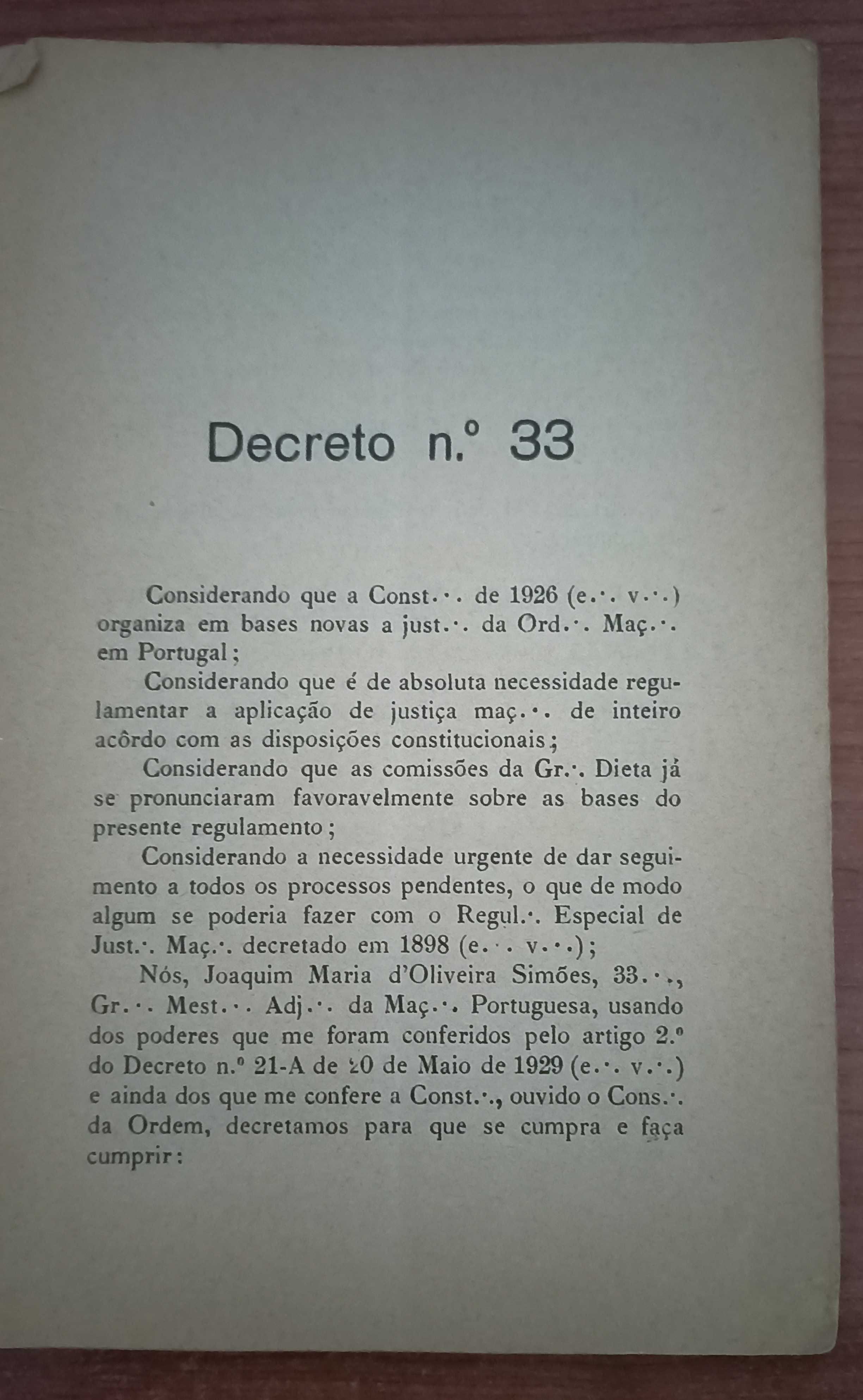 Regulamento Especial de Justiça Maçónica