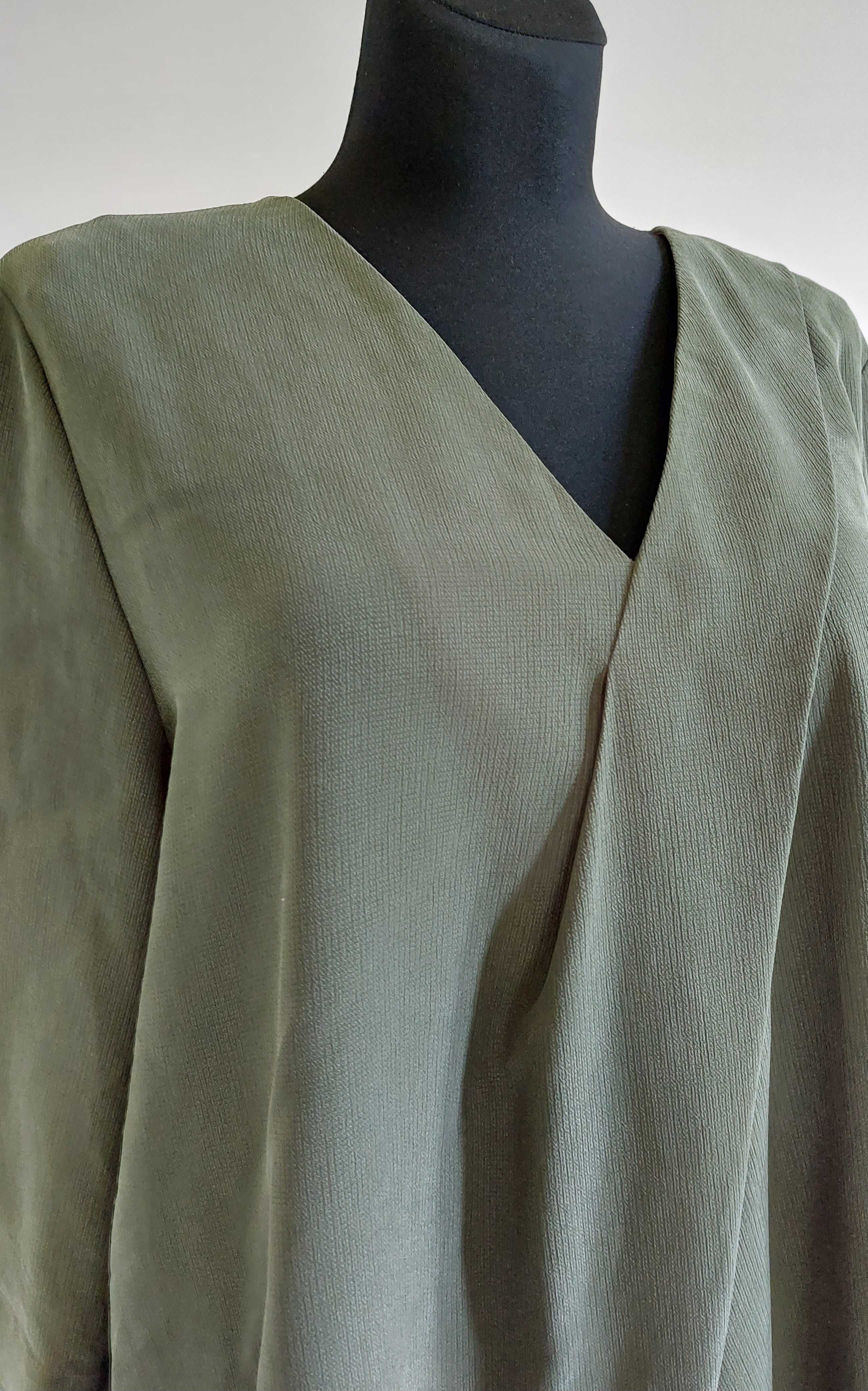 COS oliwkowa bluzka trapezowa minimalistyczna  42 44