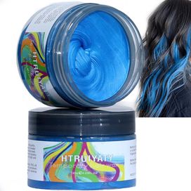 Niebieska farba woskowa zmywalna do włosów 120g