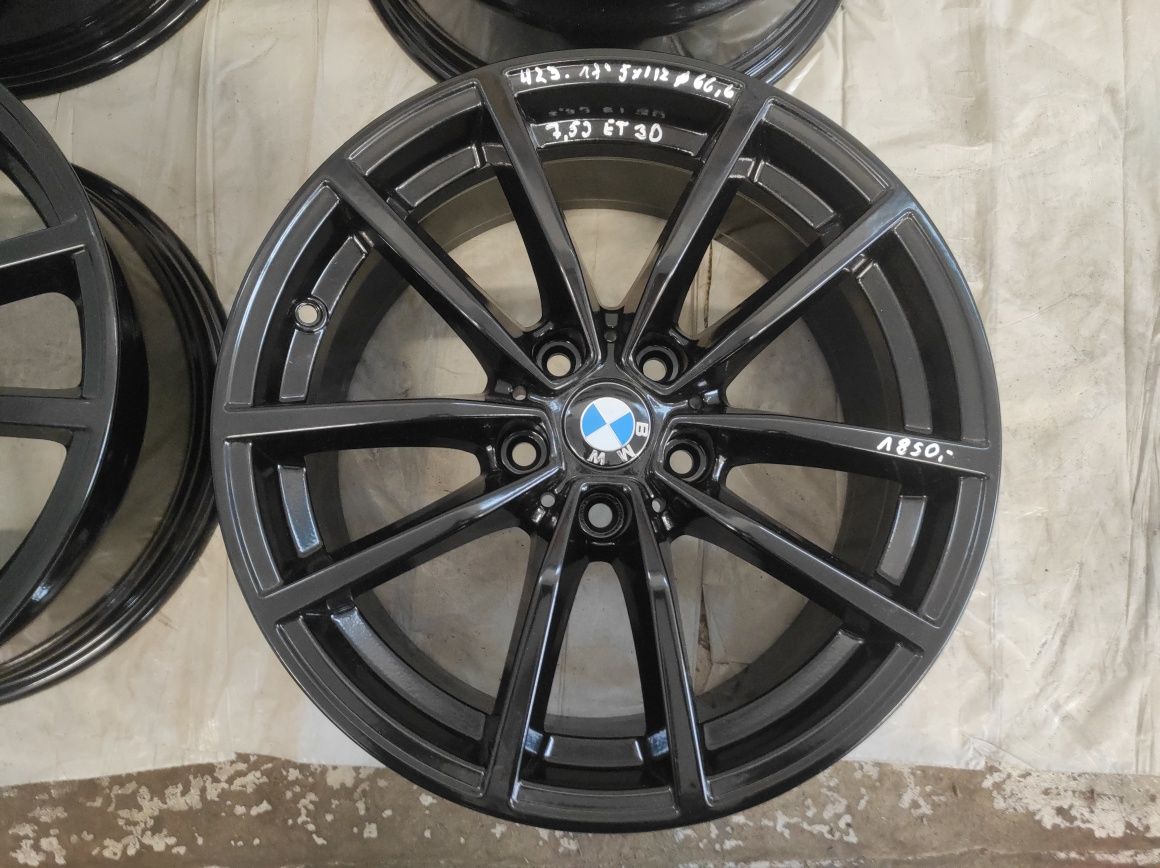 423 Felgi aluminiowe ORYGINAŁ BMW R 17 5x112 otwór 66,6 B.Ładne CZARNE