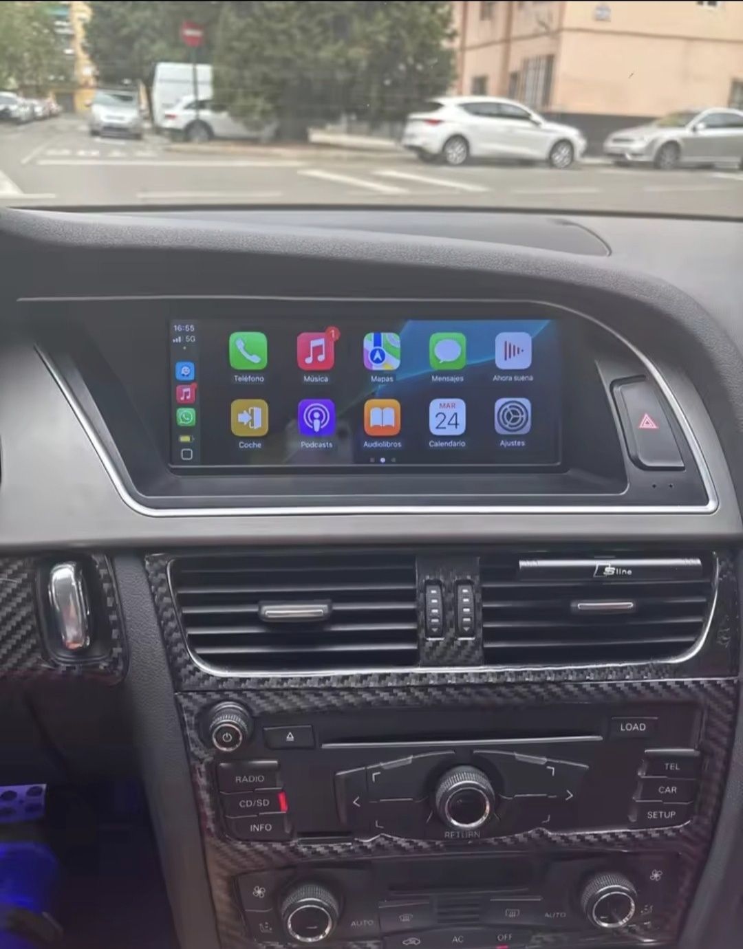 Rádio Audi A5 Android 13 com GPS 4/64GB RAM/ROM (Novo)
