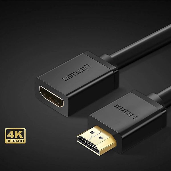 Ugreen kabel przejściówka Hdmi (męski) - Hdmi (żeński) 2.0/4k 1m czarn