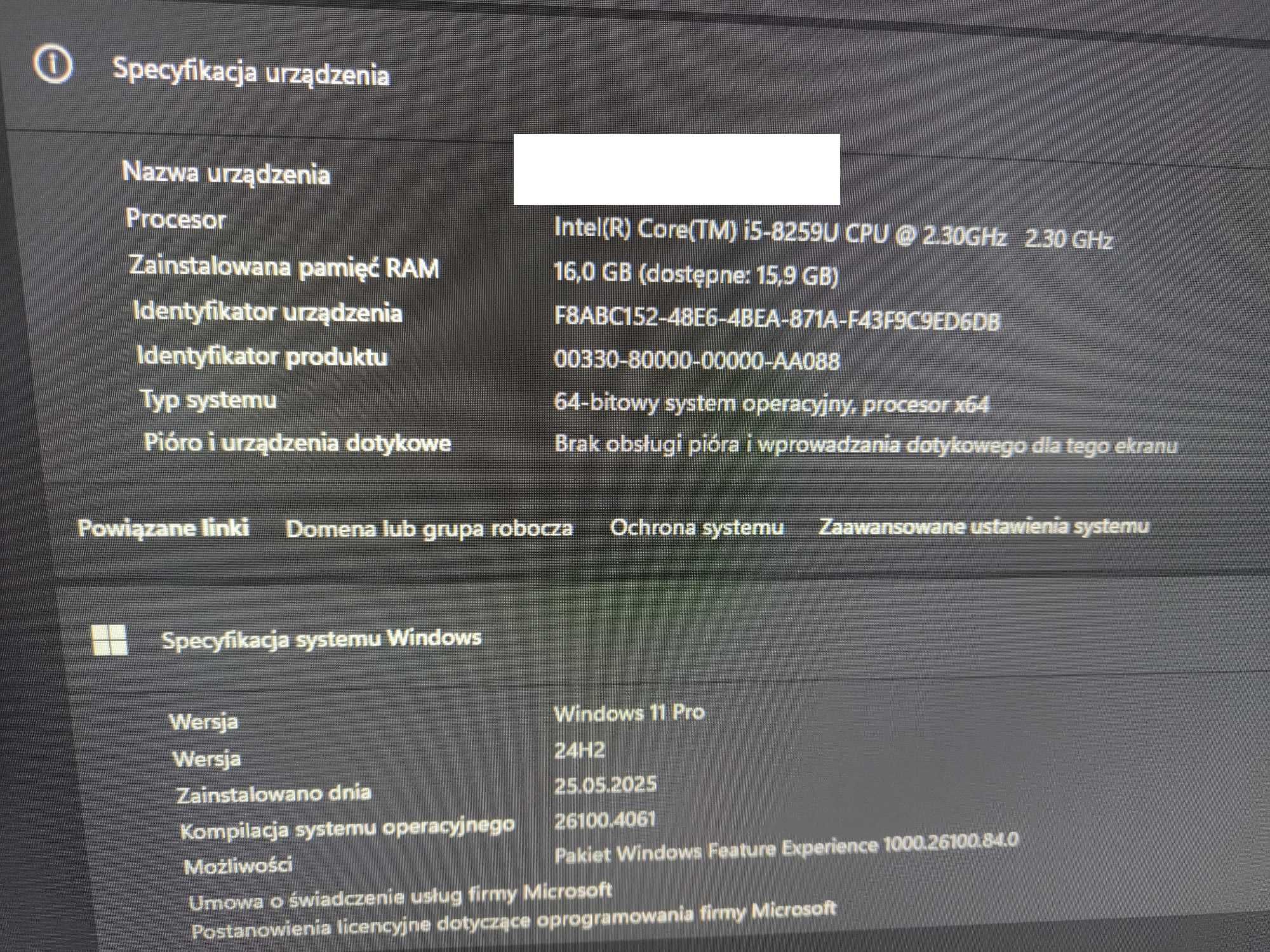 Komputer Intel NUK i5/16 GB RAM/SSD 512 GB