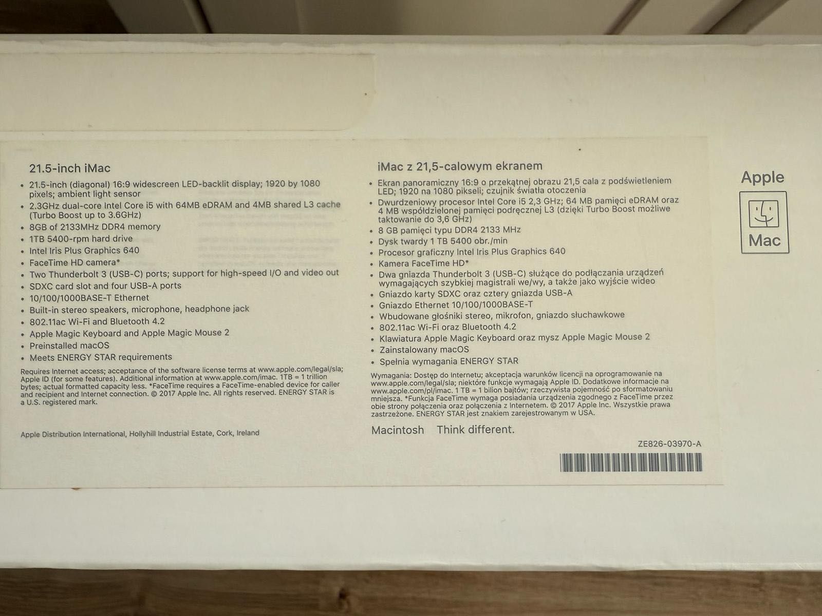 Apple iMac 21,5 cala 4K