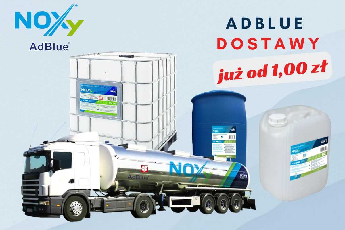 Dostarczamy AdBlue®, NOXy® Dostawy Częściowe od 1000L - 22 000L