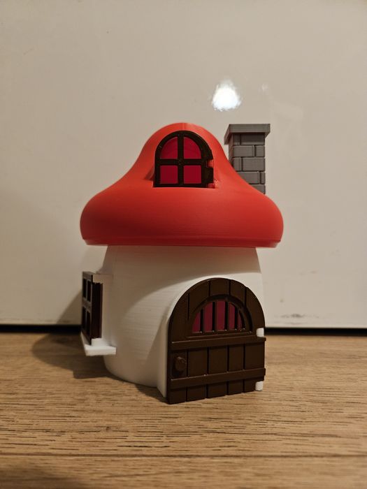 Smerfy domek/ muchomor różne kolory