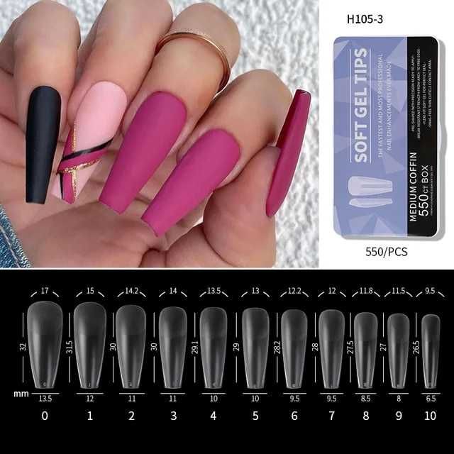 conjunto de tips soft gel