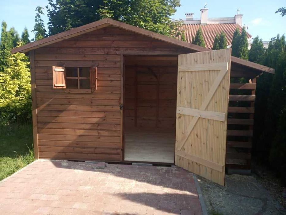 Domek ogrodowy, narzędziowy 3x3 z drewutnią 1m TRANSPORT CALY KRAJ