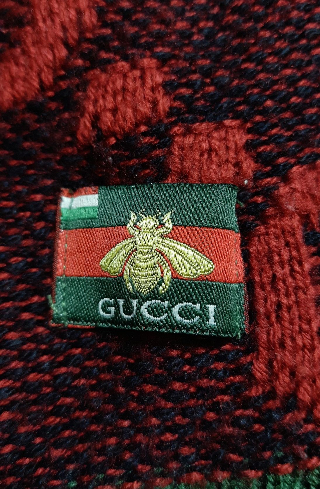 Sweter Gucci 128-134 Bordowo Zielony