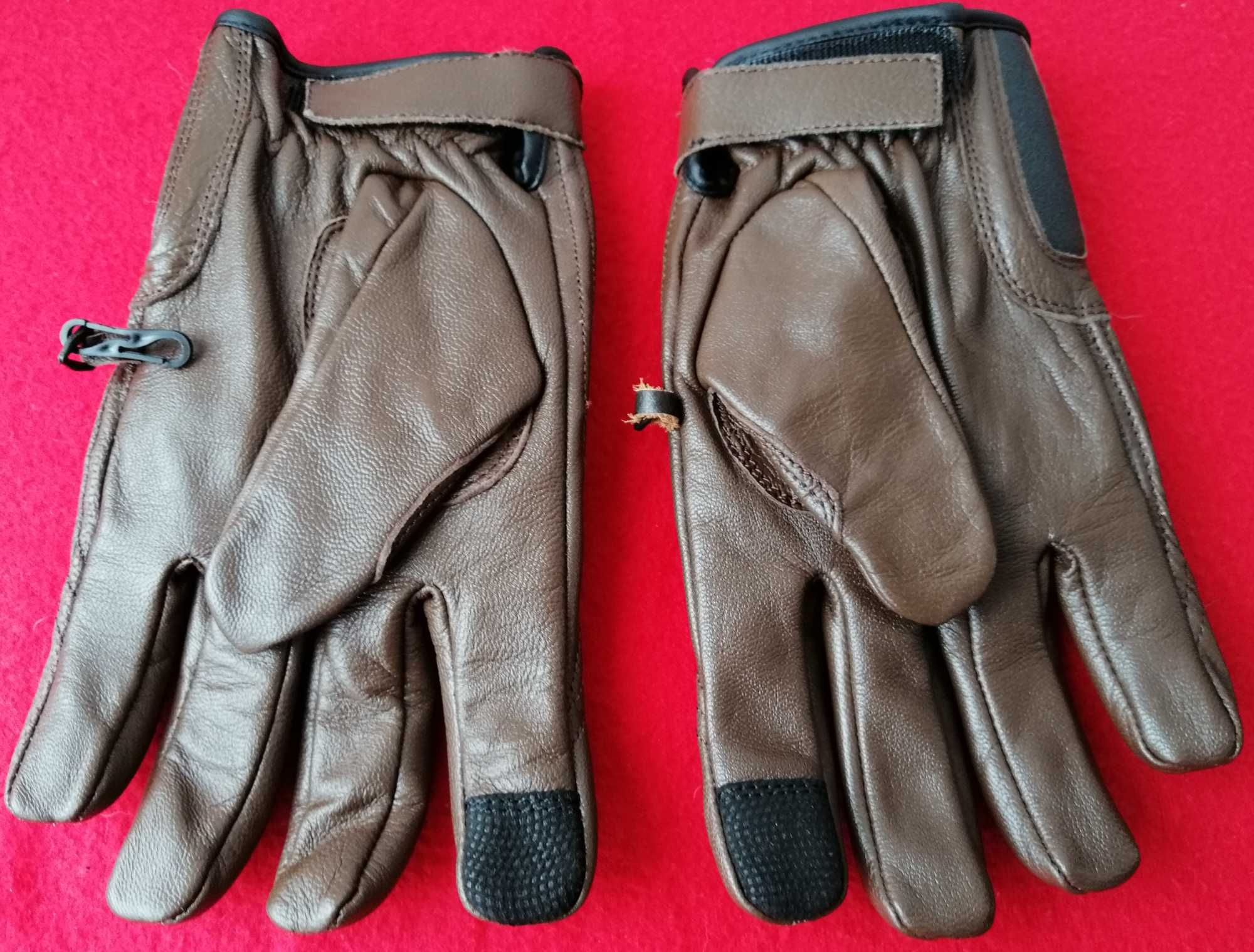 Luvas de moto Casa das Peles Castanhas XXL (Tamanho real L ou XL)