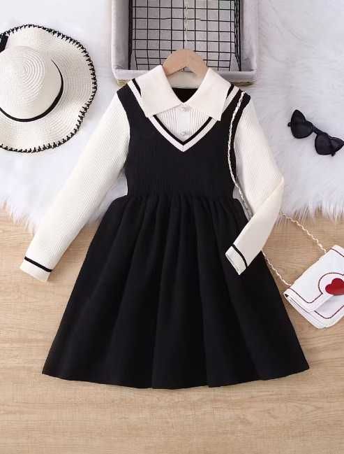 Теплое нарядное платье shein, платье красивое тепленькое на 10-12 лет