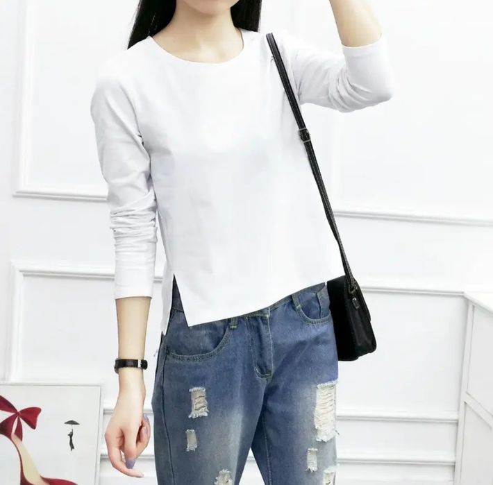 жіноча базова кофта-реглан із довгим рукавом