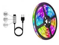 Taśma LED RGB, 3m, wtyczka USB - Nowe