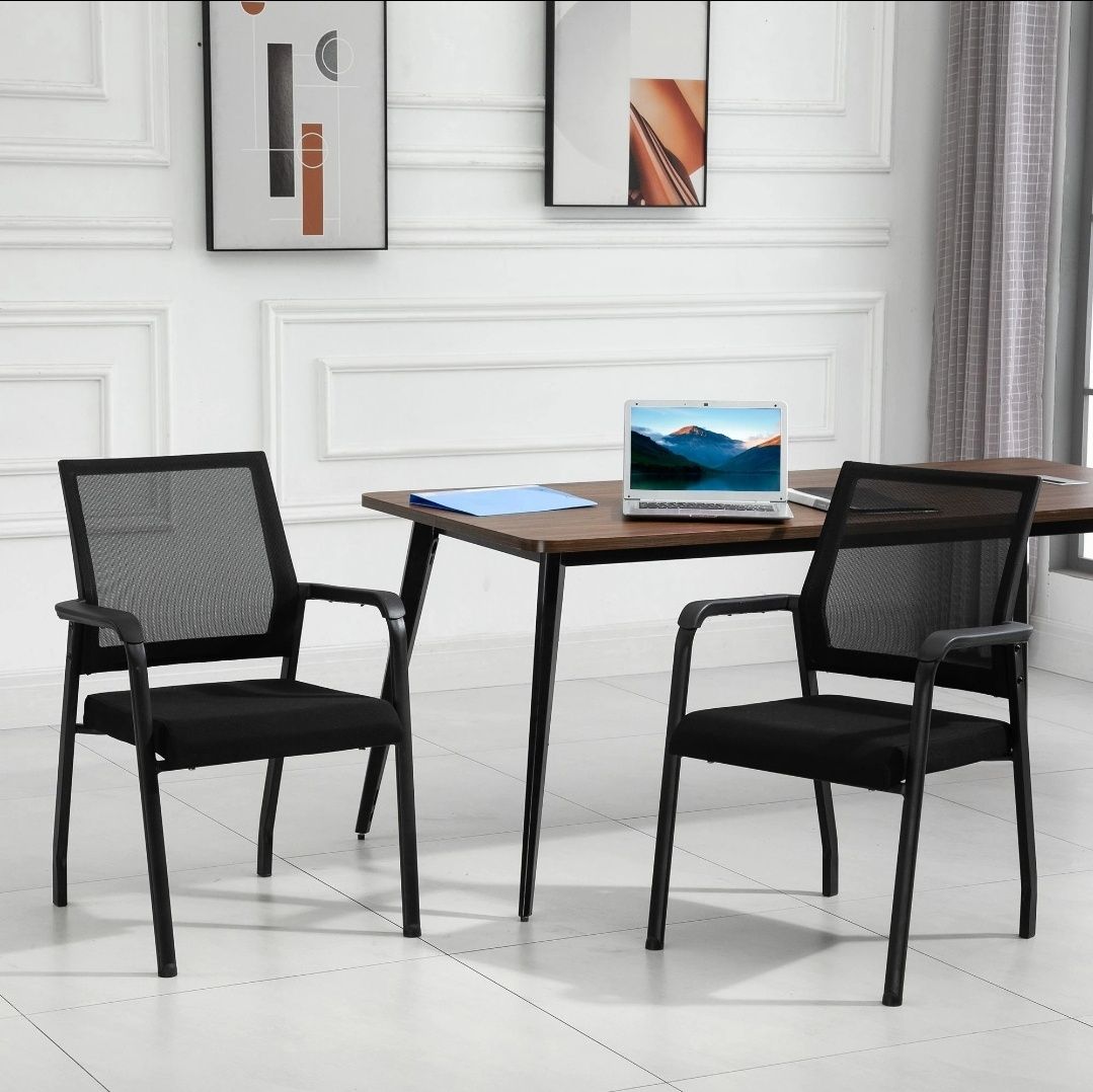Krzesła konferencyjne, krzesło dla gości, zestaw 2 szt., ergonomiczne
