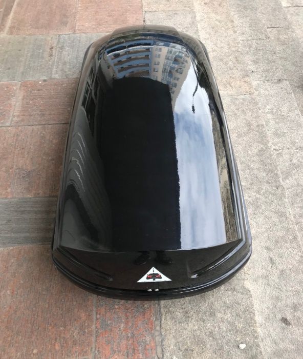 Автобокс на крышу Terra Drive 440 черный белый глянец 175*85*44 уценки