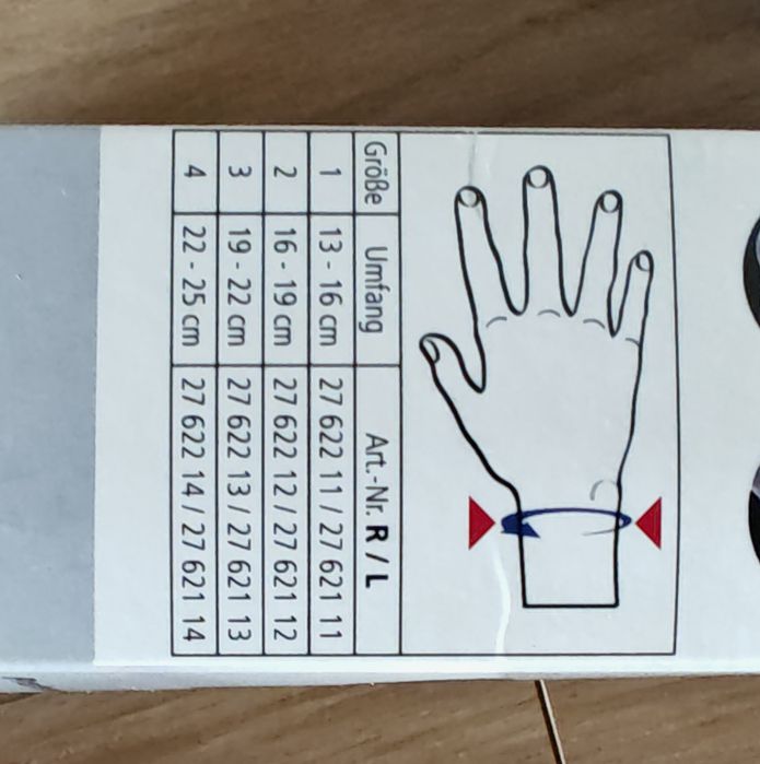 Orteza usztywnienie nadgarstka PRAWA