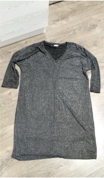 Сукня туніка чорна блискуча, 50-56 розмір