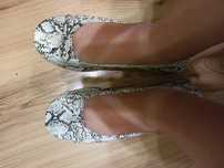 Buty damskie baleriny z gumową podeszwą