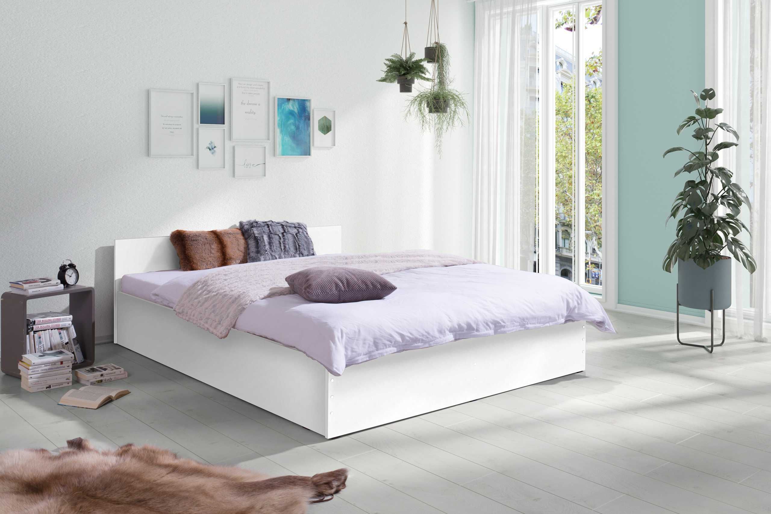 Łóżko z Materacem + Stelaż do sypialni 160 x 200   Nowe