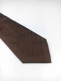 Altea Milano brązowy jedwabny krawat w paski f23
