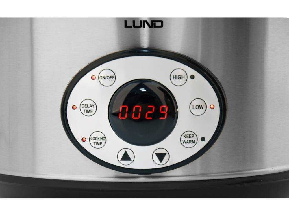 Super WOLNOWAR garnek CERAMICZNY z czasomierzem LCD 320W 5,6L 3 tryby