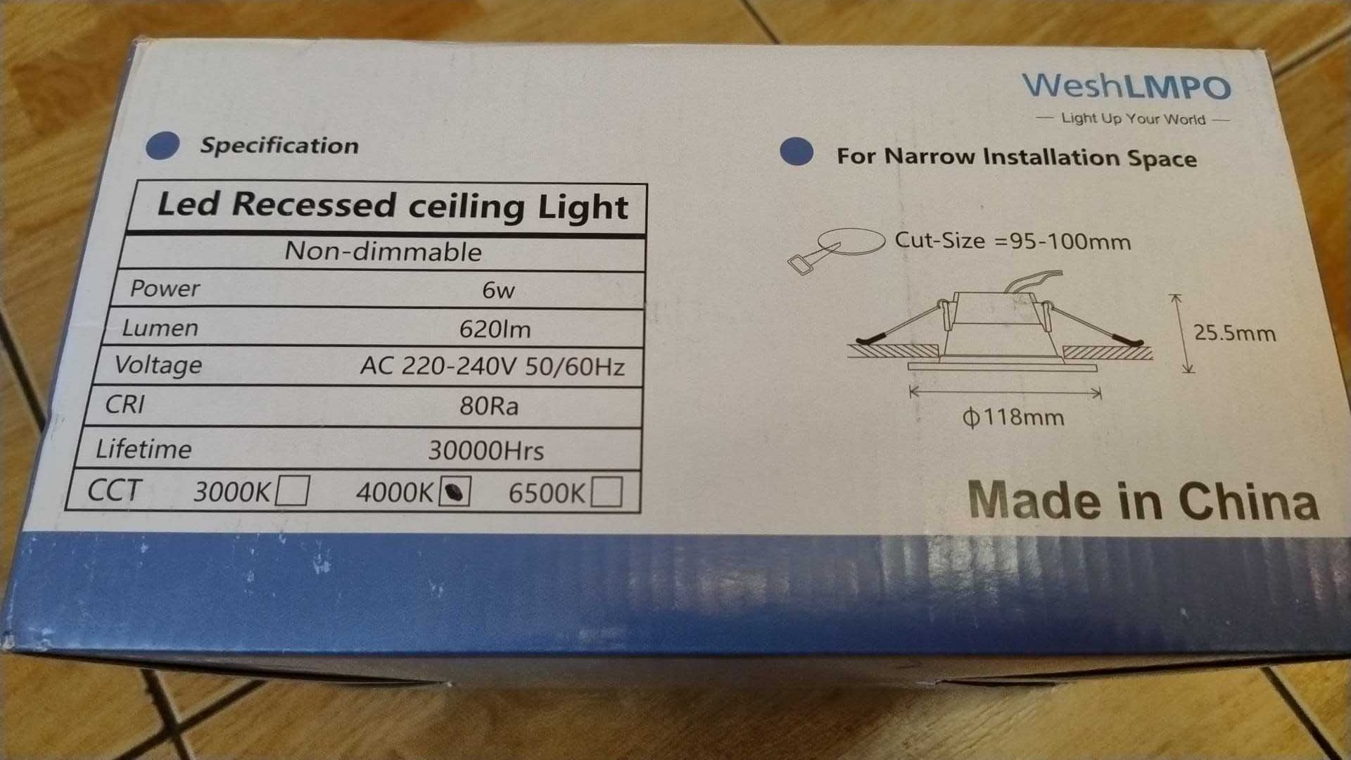Wpuszczane Reflektory LED 6W WeshLMPO