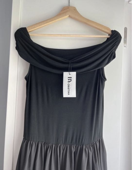 Vestido Spaccio by Cristina Ferreira comprido/maxi/ longo off-shoulder