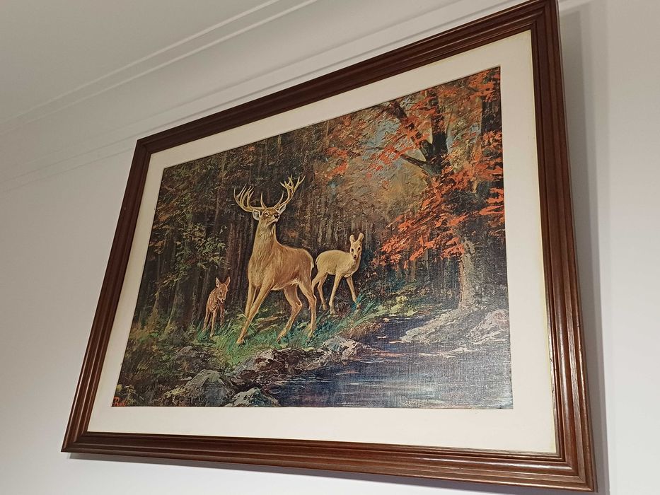 Quadro gobelin veados