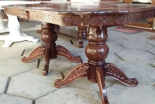 Обідній кухонний розкладний дерев’яний стіл та стільці Кухонный стол