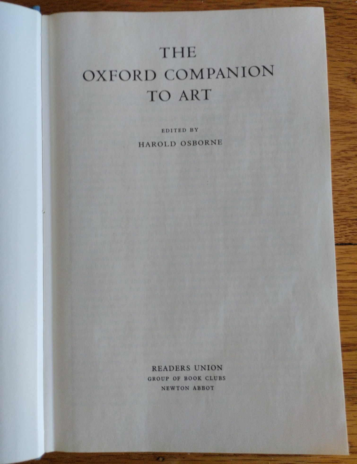Te Oxford Companion to Art