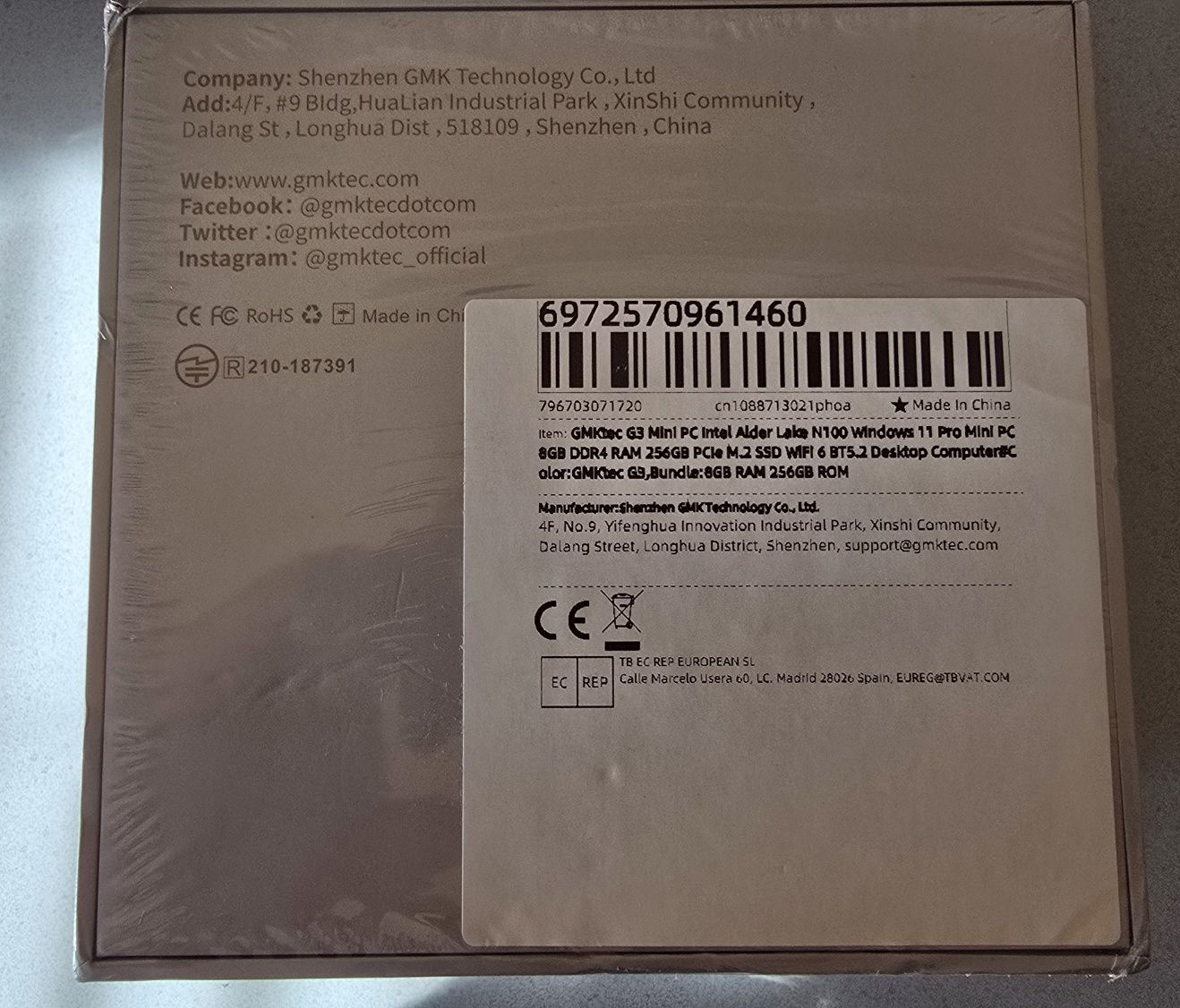 Nowy Minipc gmktec g3 intel n100 8gb ram 256gb SSD Firebat Soyo
