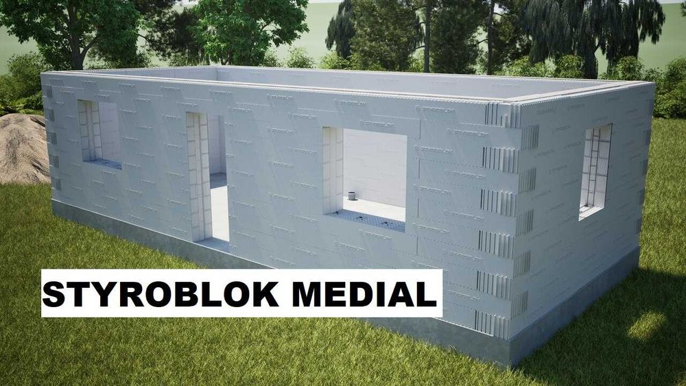 Zbuduj sam dom 7x10m.Szybko tanio.Komplet bloczków Styroblok 0,15W/m²K