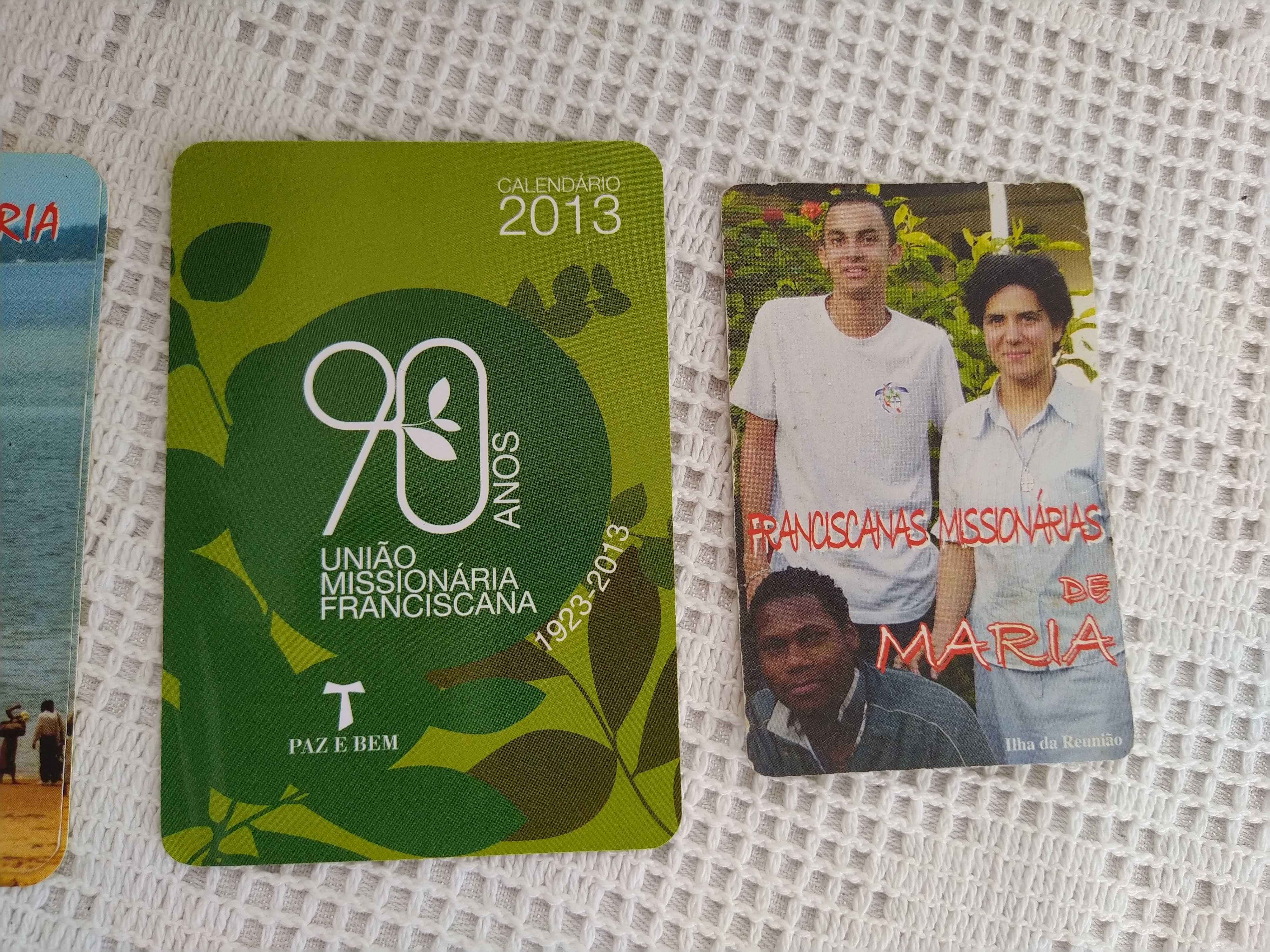 Calendários da União Missionária Franciscana - 2002 / 2004 /2010 /2013