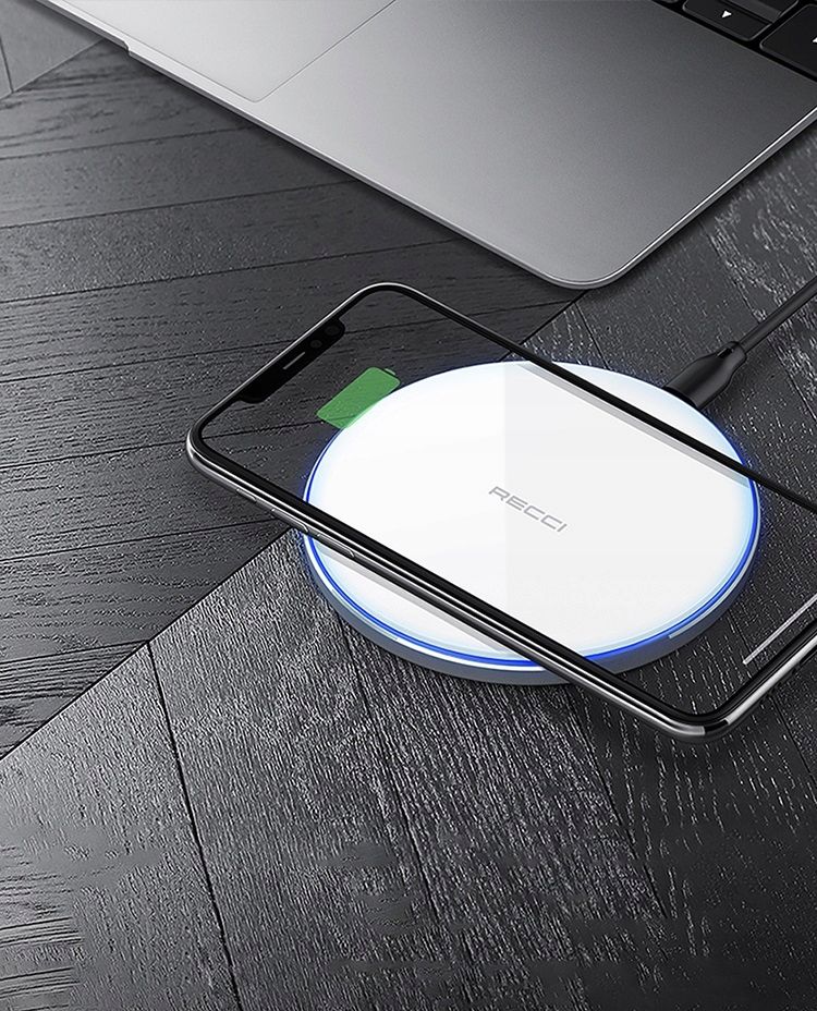 Szybka Ładowarka Bezprzewodowa Indukcyjna 15W Mocna + Kabel Recci