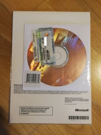 Windows XP Professional PL wersja OEM płyta + licencja do naklejenia