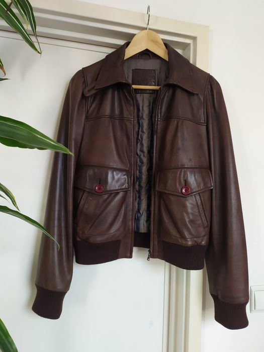 Casaco bomber mulher, couro/pele genuína- Tam. 40