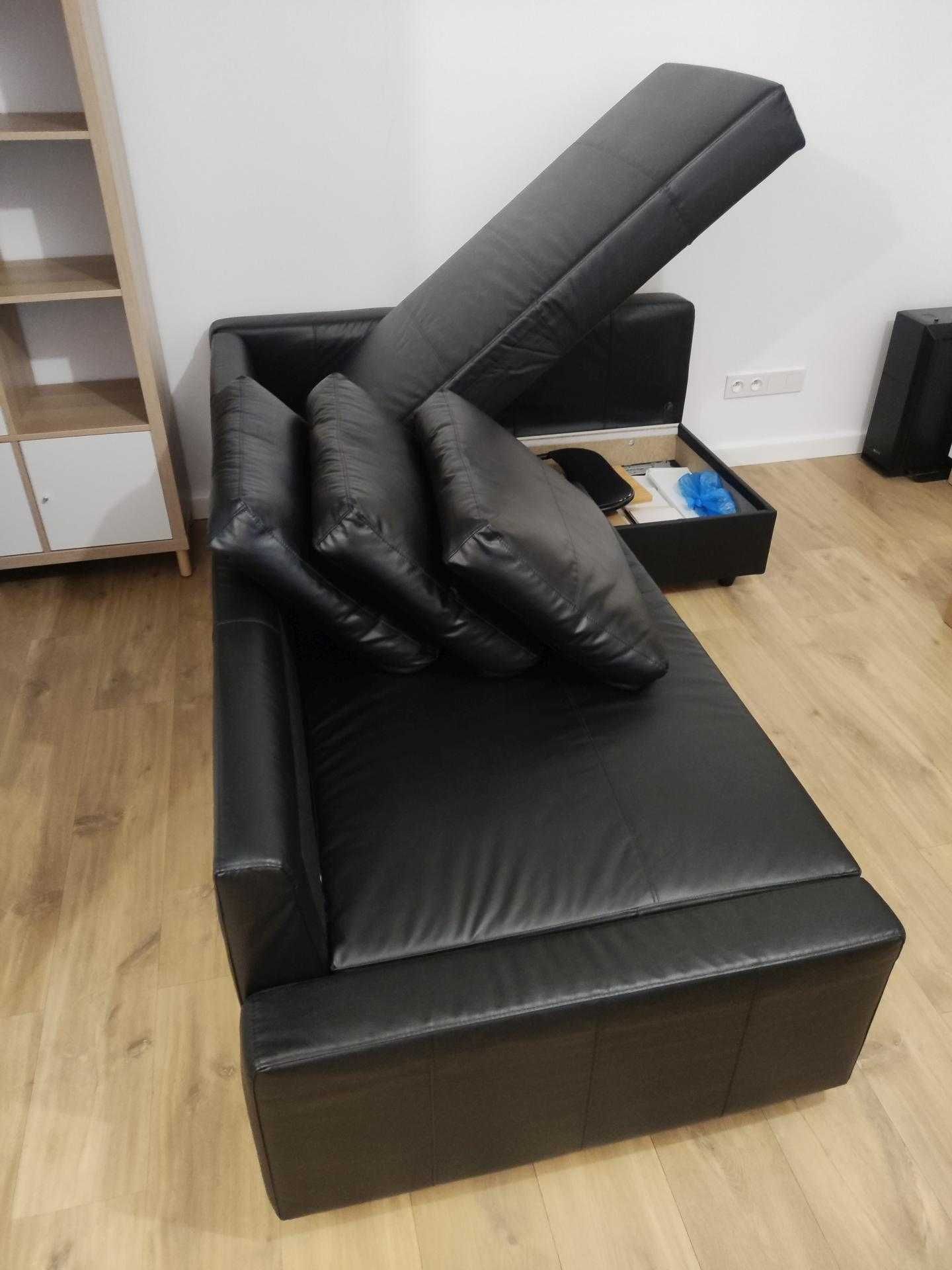 Narożnik z funkcją spania FRIHETEN, eko skóra, Ikea, lewo i prawo str.
