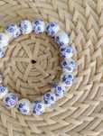 Piękna ceramiczna bransoletka, ceramiczne kuleczki jak porcelana Boles