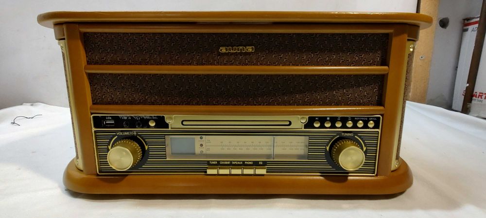 Gramofon drewniany Wieża stereo Retro CD/BT/FM  Auna   G-557