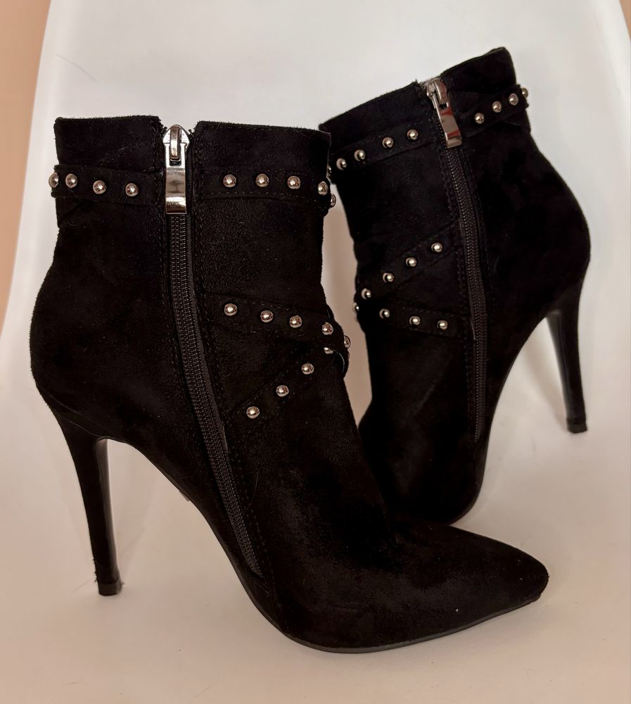 Prima Moda czarne botki 38 obcas 11cm